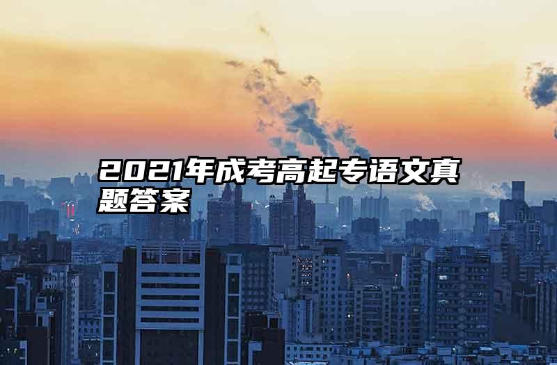 2021年成考高起专语文真题答案