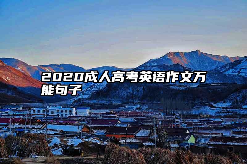 2020成人高考英语作文万能句子