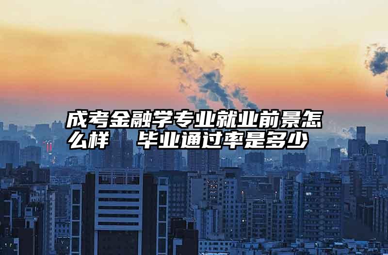 成考金融学专业就业前景怎么样  毕业通过率是多少