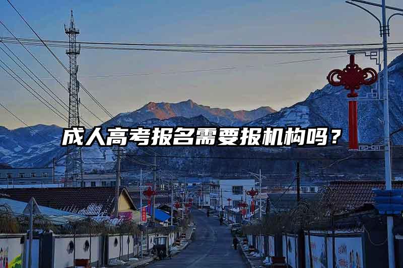 成人高考报名需要报机构吗？